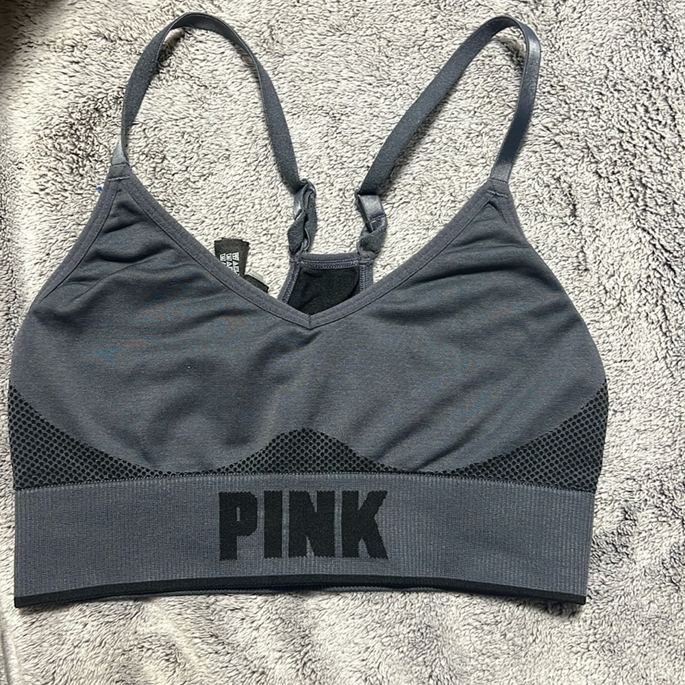 Dark grey sports bra